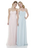 Strapless Sweetheart Neck Ruched Chiffon Modern Bridesmaid Dress